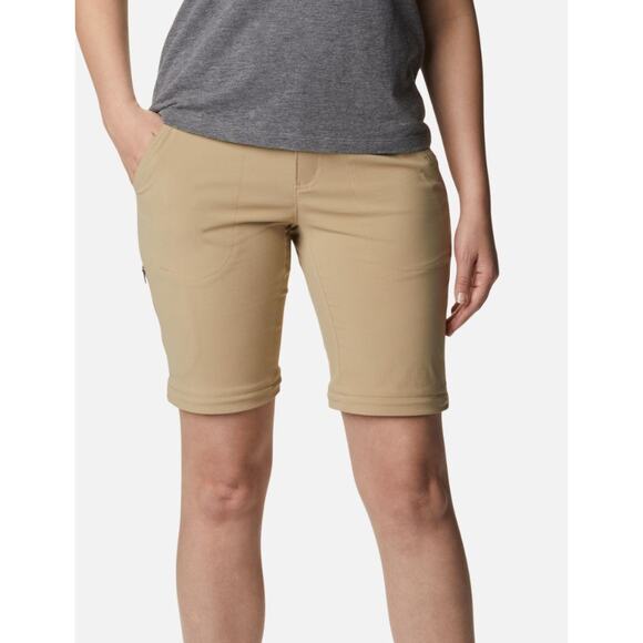 Columbia Women 12S Saturday Trail II Convertible Stretch Pants British Tan Khaki - Picture 4 of 13